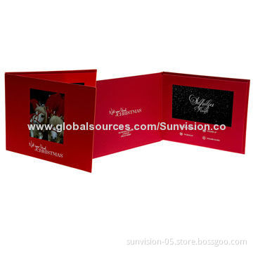 Video Greeting Card, LCD Screen Birthday Souvenirs, Built-in 128MB NAND Flash
